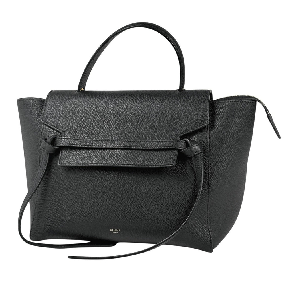 Celine Belt Bag Shoulder Handbag Leather Black